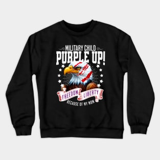 Military Kids - Purple-Up 2023 Holiday - Military Mom Crewneck Sweatshirt